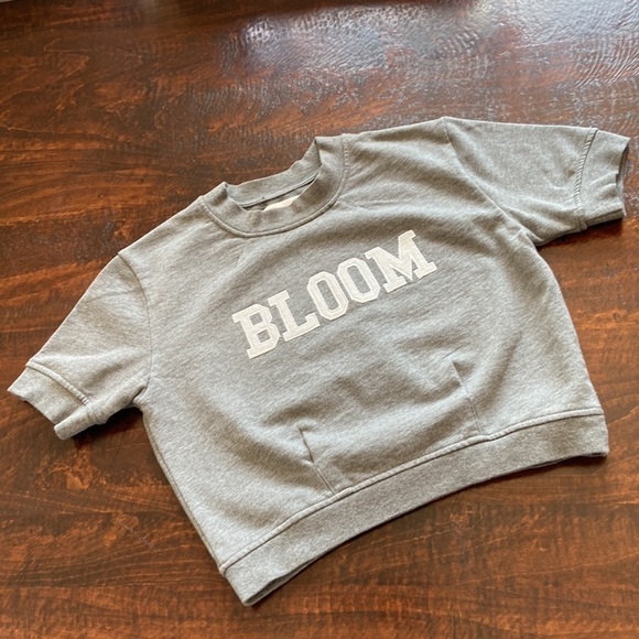 Sunday Best Thackeray Short Sleeve Bloom Terry Crop Sweatshirt Size XXS - Picture 4 of 16